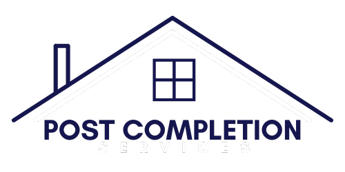Post Completion Services Logo (1) Post Completion Services logo Blue and white